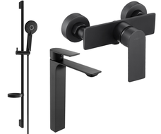 Mexen Alexa DS40 shower set, Black - 71214DS40-70