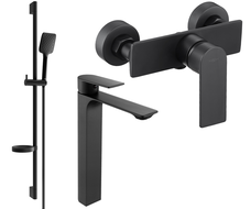 Mexen Alexa DS62 shower set, Black - 71214DS62-70
