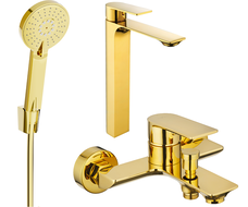 Mexen Alexa R40 bathtub set, Gold - 71213R40-50