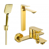 Mexen Alexa R62 bathtub set, Gold - 71213R62-50