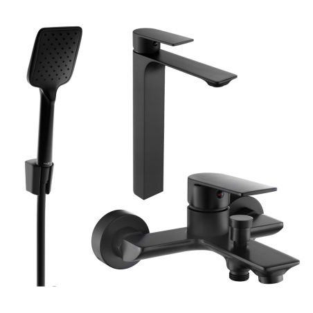 Mexen Alexa R62 bathtub set, Black - 71213R62-70