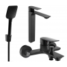 Mexen Alexa R62 bathtub set, Black - 71213R62-70