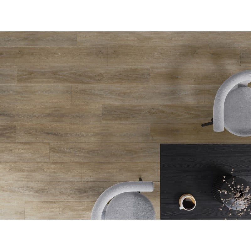 Mexen Palermo vinyl panels 1240 x 182 mm SPC 6.5 mm, IXPE 1.5 mm underlay, 4 V-Groove, Oak - F1025-1240-182-505-4V1-01