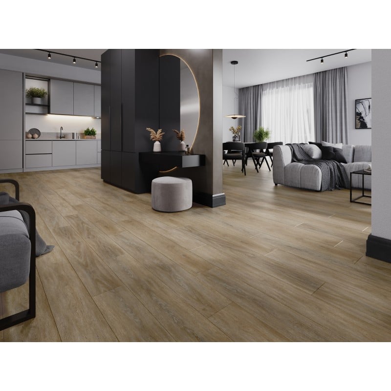 Mexen Palermo vinyl panels 1240 x 182 mm SPC 6.5 mm, IXPE 1.5 mm underlay, 4 V-Groove, Oak - F1025-1240-182-505-4V1-01