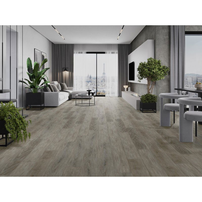 Mexen La Porte vinyl panels 1240 x 182 mm SPC 6.5 mm, IXPE underlay 1.5 mm, 4 V-groove, Oak - F1026-1240-182-505-4V1-01