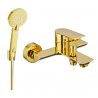 Mexen Alexa R40 bath mixer with shower set, gold - 7123R40-50