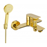 Mexen Alexa R40 bathtub mixer tap with shower head, Gold - 7123R40-50