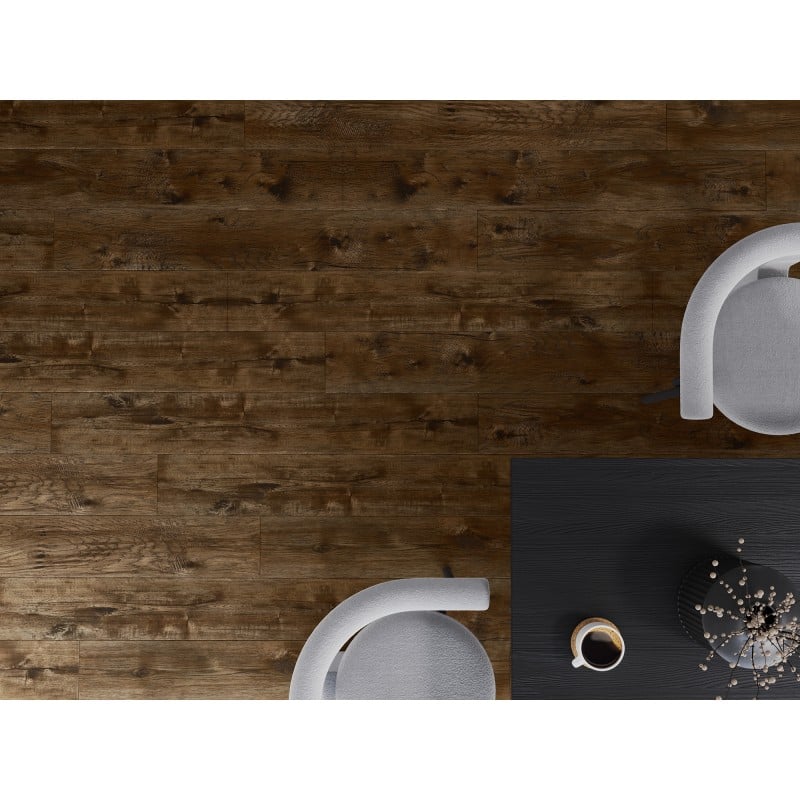 Mexen Mount Vernon vinyl panels 1240 x 182 mm SPC 6.5 mm, IXPE underlay 1.5 mm, 4 V-Groove, Walnut - F1029-1240-182-505-4V1-02