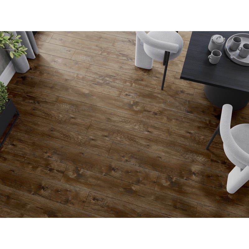 Mexen Mount Vernon vinyl panels 1240 x 182 mm SPC 6.5 mm, IXPE underlay 1.5 mm, 4 V-Groove, Walnut - F1029-1240-182-505-4V1-02