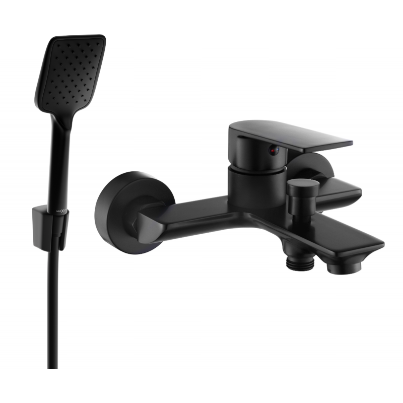 Mexen Alexa R62 bath mixer with shower set, black - 7123R62-70