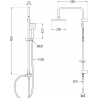 Mexen Tord surface-mounted shower set with a rainmaker and Slim thermostatic mixer tap, Chrome - 77105200-00
