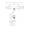 Mexen Erik surface-mounted shower set with a rainmaker and Slim thermostatic mixer tap, Chrome - 77105205-00