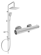 Mexen Sven surface-mounted shower set with a rainmaker and thermostatic mixer tap Kai, Chrome - 77100262-00