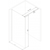 Mexen Kioto Walk-in Shower Wall 125 x 200 cm, transparent 8 mm, brushed gold - 800-125-101-55-00