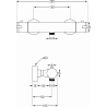 Mexen Sven surface-mounted shower set with a rainmaker and thermostatic mixer tap Kai, Black - 77100262-70