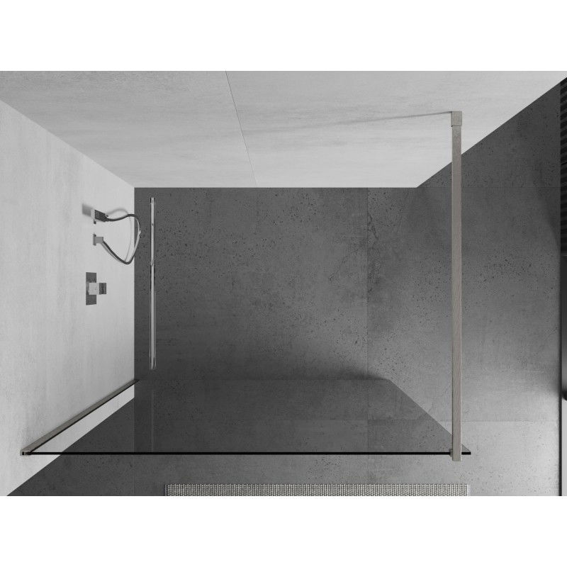 Mexen Kioto shower panel Walk-in 85 x 200 cm, transparent 8 mm, brushed nickel - 800-085-101-97-00