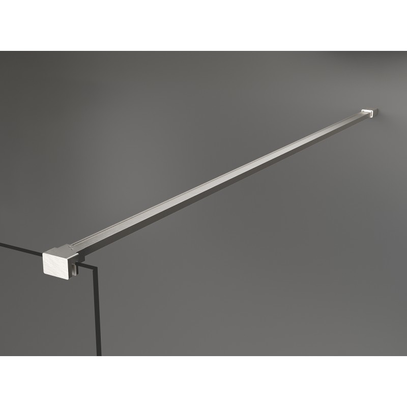 Mexen Kioto Walk-in Shower Screen 180 x 200 cm, Clear 8 mm, Brushed Nickel - 800-180-101-97-00