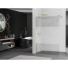 Mexen Kioto Shower Wall Walk-in 130 x 200 cm, Transparent/Frosted 8 mm, Brushed Gold - 800-130-101-55-35