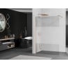 Mexen Kioto shower wall Walk-in 70 x 200 cm, transparent/frosted 8 mm, brushed copper - 800-070-101-65-35