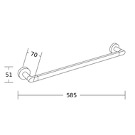 Mexen Tiber towel rack, black - 7050524-70