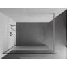 Mexen Kioto Shower Wall Walk-in 80 x 200 cm, Clear/Frosted 8 mm, Brushed Nickel - 800-080-101-97-35