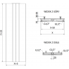 Mexen VS20SL Flat Panel Radiator Line 2200 x 400 mm, Bottom-Center Connection, 1013 W, Anthracite - W6-220-040-66