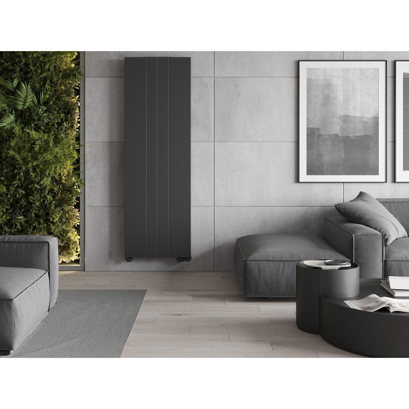 Mexen Line VS20SL panel radiator 1400 x 600 mm, middle bottom connection, 1068 W, anthracite - W6VS20SL-140-060-66