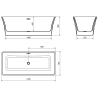 Mexen Tonia freestanding bathtub 67 x 29.5 inches, white, rose gold overflow - 52171707500-60