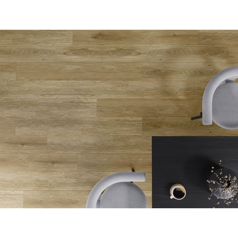 Mexen Manhattan vinyl panels 1240 x 182 mm SPC 6.5 mm, IXPE underlay 1.5 mm, 4 V-Groove, Oak - F1041-1240-182-505-4V1-01