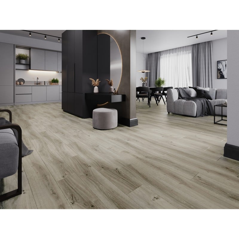 Mexen Richmond vinyl panels 1240 x 182 mm SPC 6.5 mm, substrate IXPE 1.5 mm, 4 V-Groove, Oak - F1043-1240-182-505-4V1-01