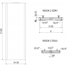Mexen VR20S Flat panel radiator 2000 x 600 mm, center bottom connection, 1417 W, black - W6-200-060-70 - W6VR20S-200-060-70