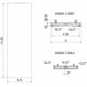 Mexen VS20S Flat panel radiator 1800 x 400 mm, bottom central connection, 872 W, black - W6-180-040-70 - W6VS20S-180-040-70