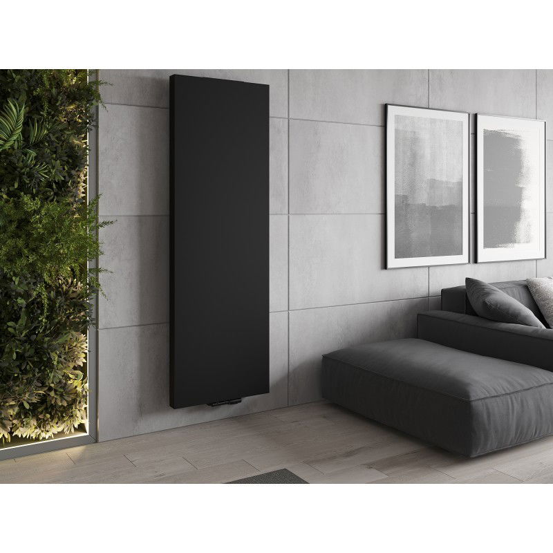 Mexen Flat VS20S panel radiator 2200 x 400 mm, bottom middle connection, 1013 W, black - W6VS20S-220-040-70