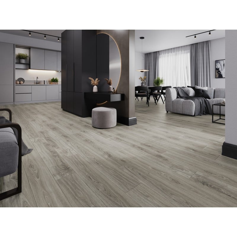Mexen Silver Creek vinyl panels 1240 x 182 mm SPC 6.5 mm, IXPE underlay 1.5 mm, 4 V-groove, Oak - F1047-1240-182-505-4V1-01