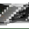 Mexen Kioto Walk-in Shower Wall 90 x 200 cm, graphite 8 mm, gun gray brushed - 800-090-101-66-40