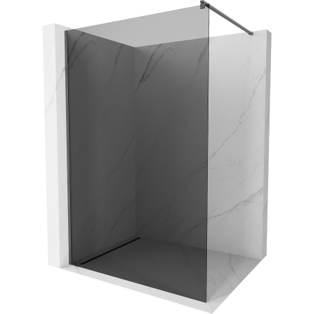 Mexen Kioto Walk-in Shower Wall 110 x 200 cm, Graphite 8 mm, Gun Gray Brushed - 800-110-101-66-40