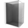 Mexen Kioto Walk-in Shower Panel 80 x 200 cm, Graphite 8 mm, Brushed Nickel - 800-080-101-97-40