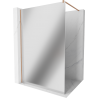 Mexen Kioto Walk-in Shower Wall 120 x 200 cm, 8 mm Mirror Glass, Brushed Copper - 800-120-101-65-50