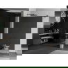 Mexen Kioto Walk-in Shower Wall 90 x 200 cm, 8 mm Mirror Glass, Gun Gray Brushed - 800-090-101-66-50