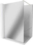 Mexen Kioto Walk-in Shower Wall 70 x 200 cm, Mirror 8 mm, Brushed Nickel - 800-070-101-97-50