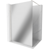 Mexen Kioto Walk-in Shower Wall 80 x 200 cm, Mirror 8 mm, Brushed Nickel - 800-080-101-97-50