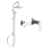 Mexen Tord surface-mounted shower set with a rainmaker and mixer tap Zero, Chrome - 71140200-00