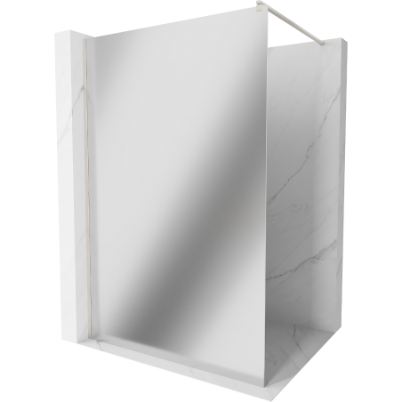 Mexen Kioto Walk-in Shower Wall 110 x 200 cm, Mirror 8 mm, Brushed Nickel - 800-110-101-97-50