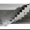 Mexen Kioto Walk-in Shower Wall 140 x 200 cm, Black Pattern 8 mm, Brushed Gold - 800-140-101-55-70