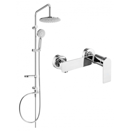 Mexen Zero Carl exposed shower set with rain shower and shower faucet, chrome - 71140240-00