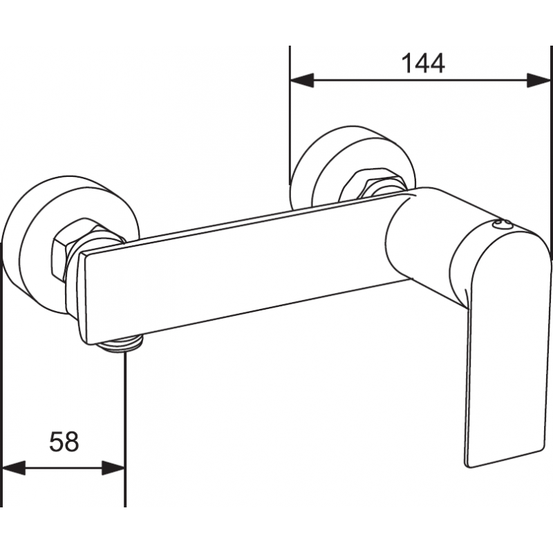 Mexen Zero Sven exposed shower set with rain shower and shower mixer, chrome - 71140262-00