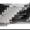 Mexen Kioto walk-in shower wall 150 x 200 cm, black pattern 8 mm, gun gray brushed - 800-150-101-66-70