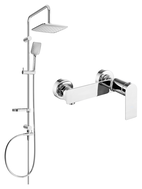 Mexen Zero Sven exposed shower set with rain shower and shower mixer, chrome - 71140262-00
