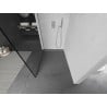 Mexen Kioto Walk-in Shower Wall 70 x 200 cm, Black Frame 8 mm, Brushed Nickel - 800-070-101-97-70