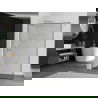 Mexen Kioto Walk-in Shower Wall 120 x 200 cm, Black Pattern 8 mm, Brushed Nickel - 800-120-101-97-70
